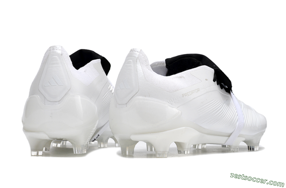Adidas Predator Elite Foldover Tongue FG Low-Tops Soccer Cleats - White/Black 6