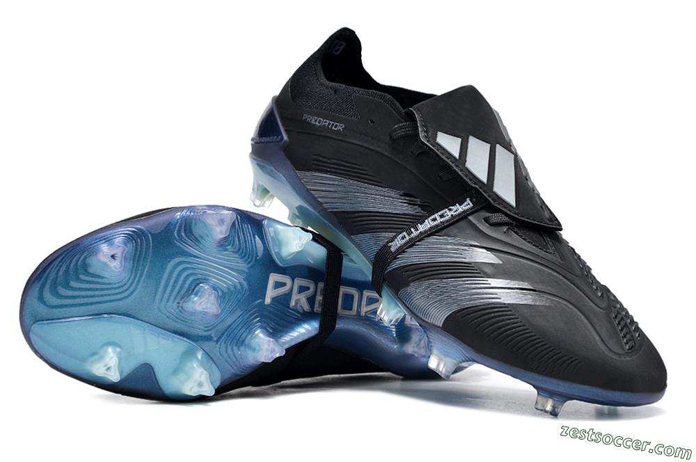 Adidas Predator Elite Foldover Tongue FG Low-Tops Soccer Cleats - Black/Silver/Jade 3