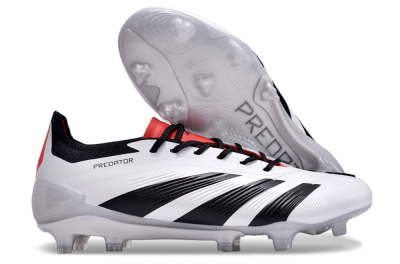 Adidas Predator Accuracy 2024 FG Low-Tops Soccer Cleats - White/Black/Red
