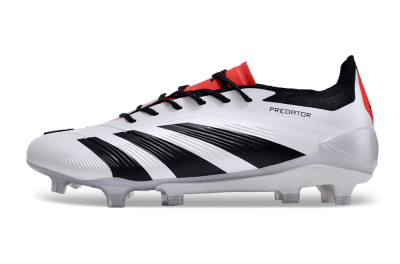 Adidas Predator Accuracy 2024 FG Low-Tops Soccer Cleats - White/Black/Red