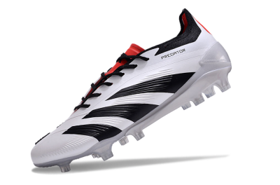 Adidas Predator Accuracy 2024 FG Low-Tops Soccer Cleats - White/Black/Red