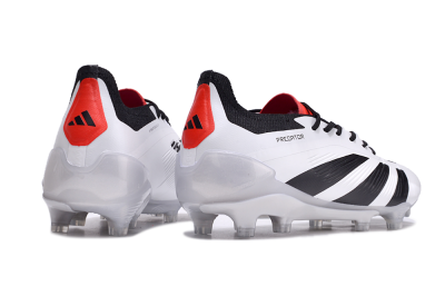 Adidas Predator Accuracy 2024 FG Low-Tops Soccer Cleats - White/Black/Red