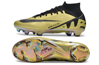 Nike Air Zoom Mercurial Superfly 9 Elite FG High-Tops Soccer Cleats - Gold/Black
