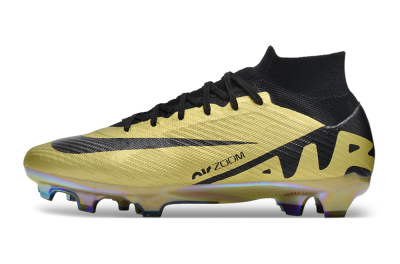 Nike Air Zoom Mercurial Superfly 9 Elite FG High-Tops Soccer Cleats - Gold/Black