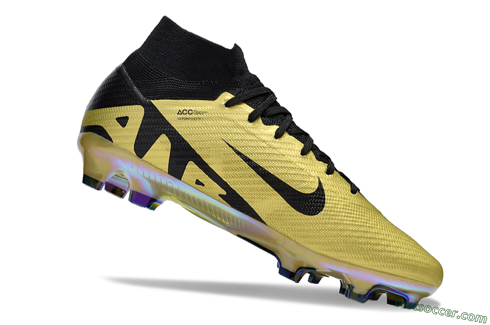Nike Air Zoom Mercurial Superfly 9 Elite FG High-Tops Soccer Cleats - Gold/Black 4