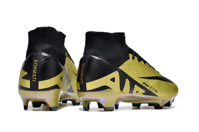 Nike Air Zoom Mercurial Superfly 9 Elite FG High-Tops Soccer Cleats - Gold/Black