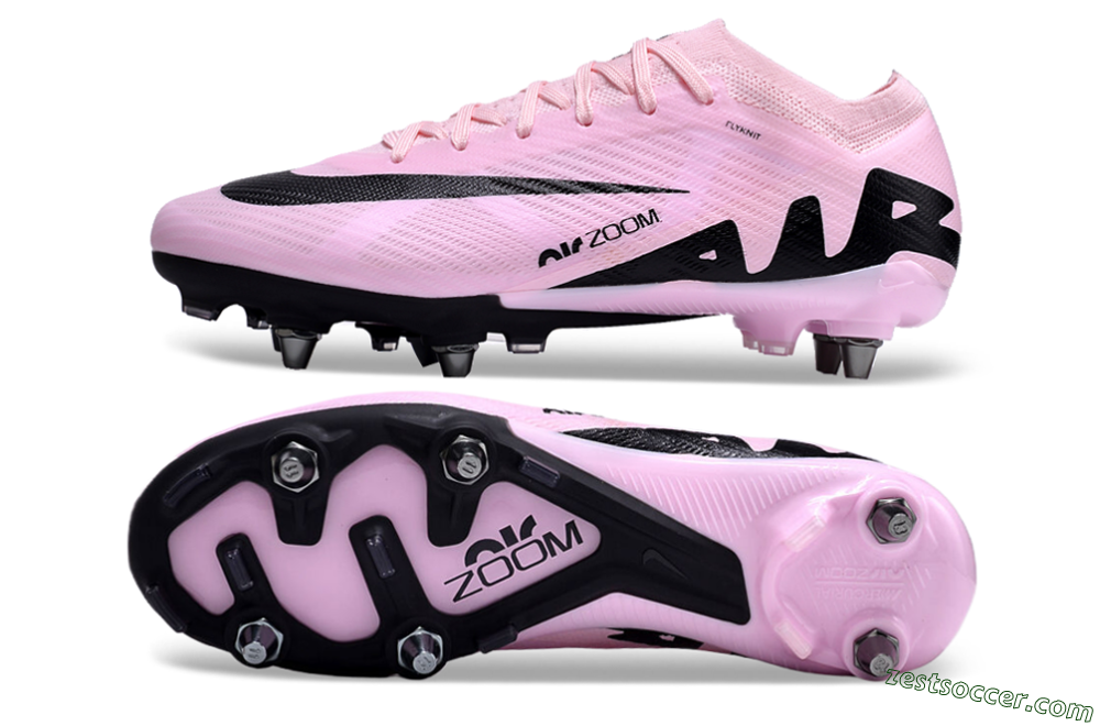 Nike Air Zoom Mercurial Vapor 15 Elite Pro SG Low-Tops Soccer Cleats - Pink/Black 1