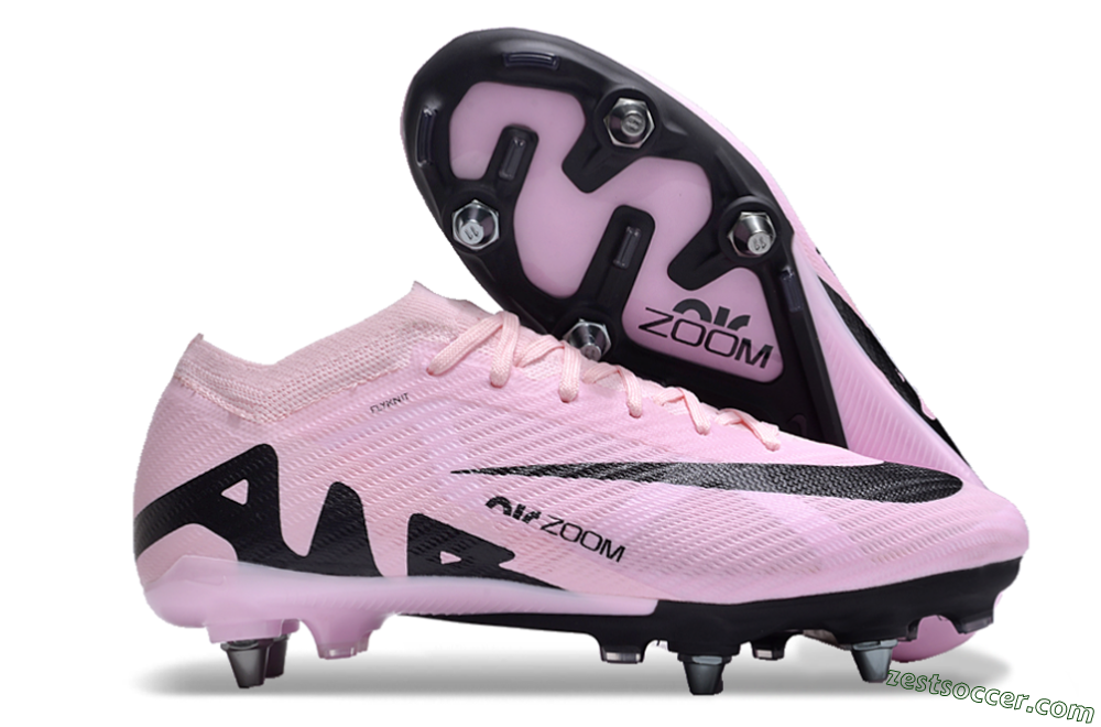 Nike Air Zoom Mercurial Vapor 15 Elite Pro SG Low-Tops Soccer Cleats - Pink/Black 0