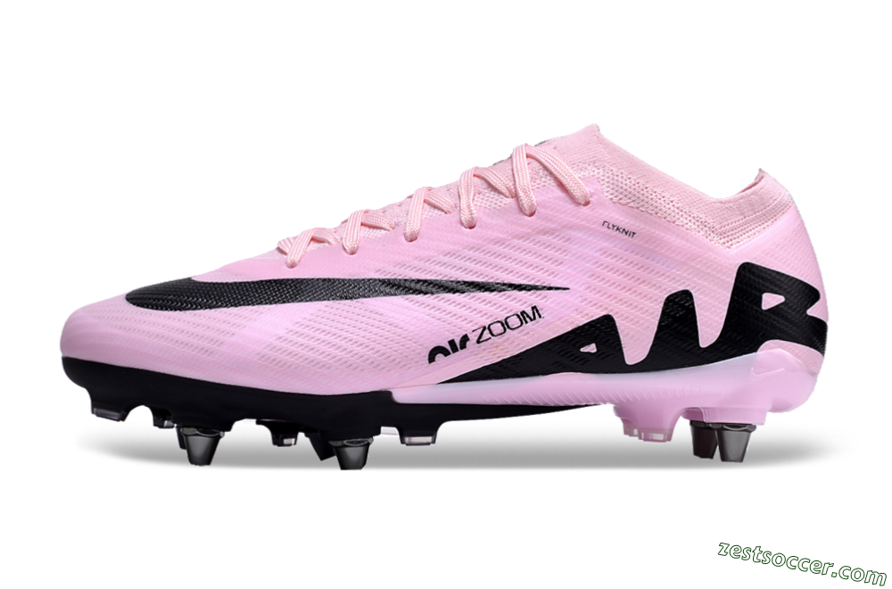 Nike Air Zoom Mercurial Vapor 15 Elite Pro SG Low-Tops Soccer Cleats - Pink/Black 2