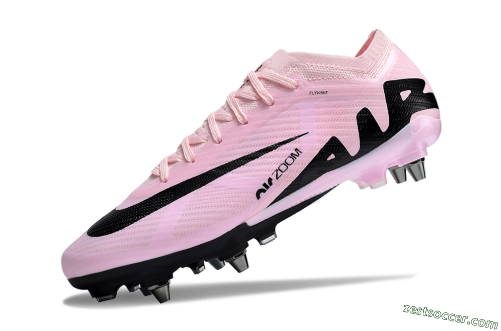Nike Air Zoom Mercurial Vapor 15 Elite Pro SG Low-Tops Soccer Cleats - Pink/Black 5