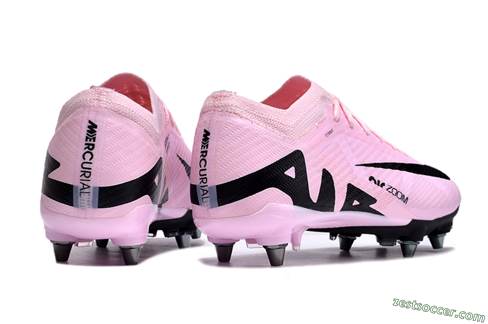 Nike Air Zoom Mercurial Vapor 15 Elite Pro SG Low-Tops Soccer Cleats - Pink/Black 6