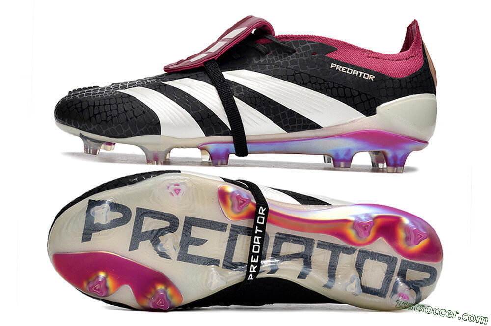 Adidas Predator Accuracy+ FG Low-Tops Soccer Cleats - Black/White/Purple 1