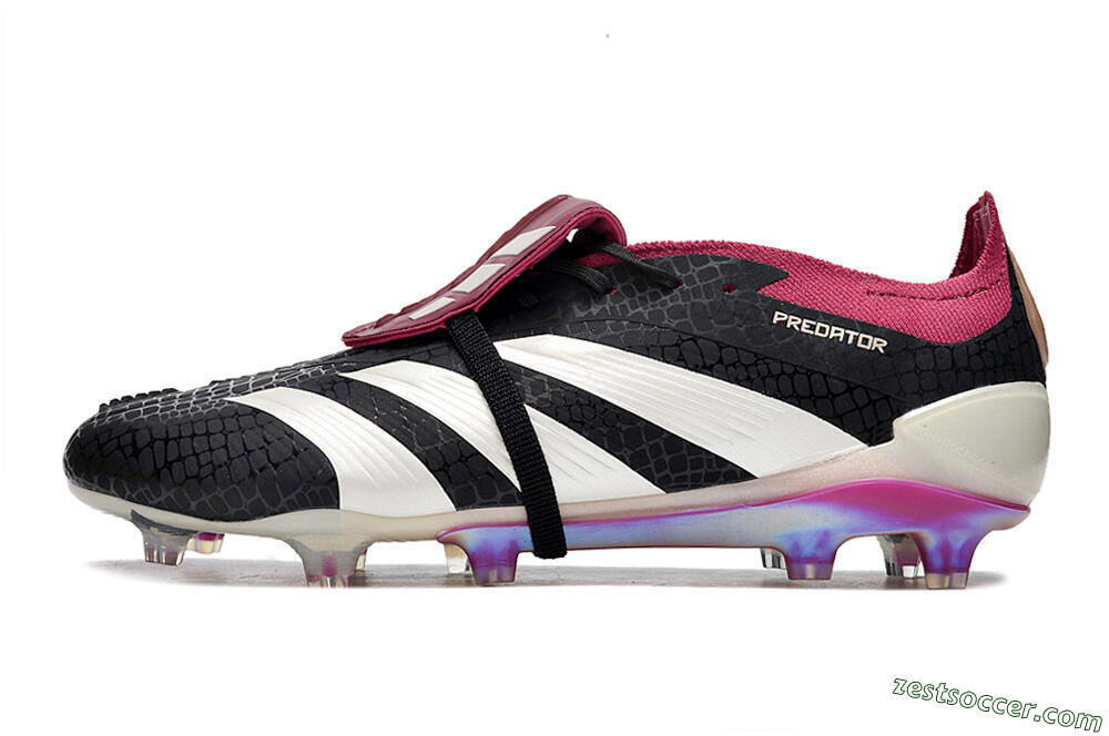 Adidas Predator Accuracy+ FG Low-Tops Soccer Cleats - Black/White/Purple 2