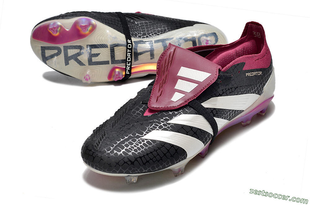 Adidas Predator Accuracy+ FG Low-Tops Soccer Cleats - Black/White/Purple 3