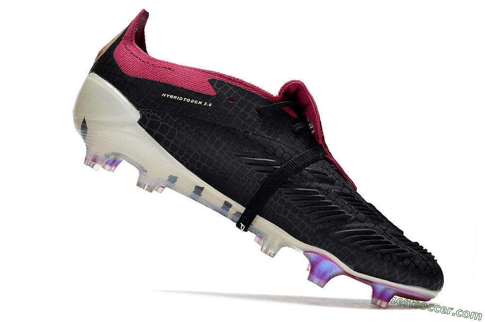 Adidas Predator Accuracy+ FG Low-Tops Soccer Cleats - Black/White/Purple 4