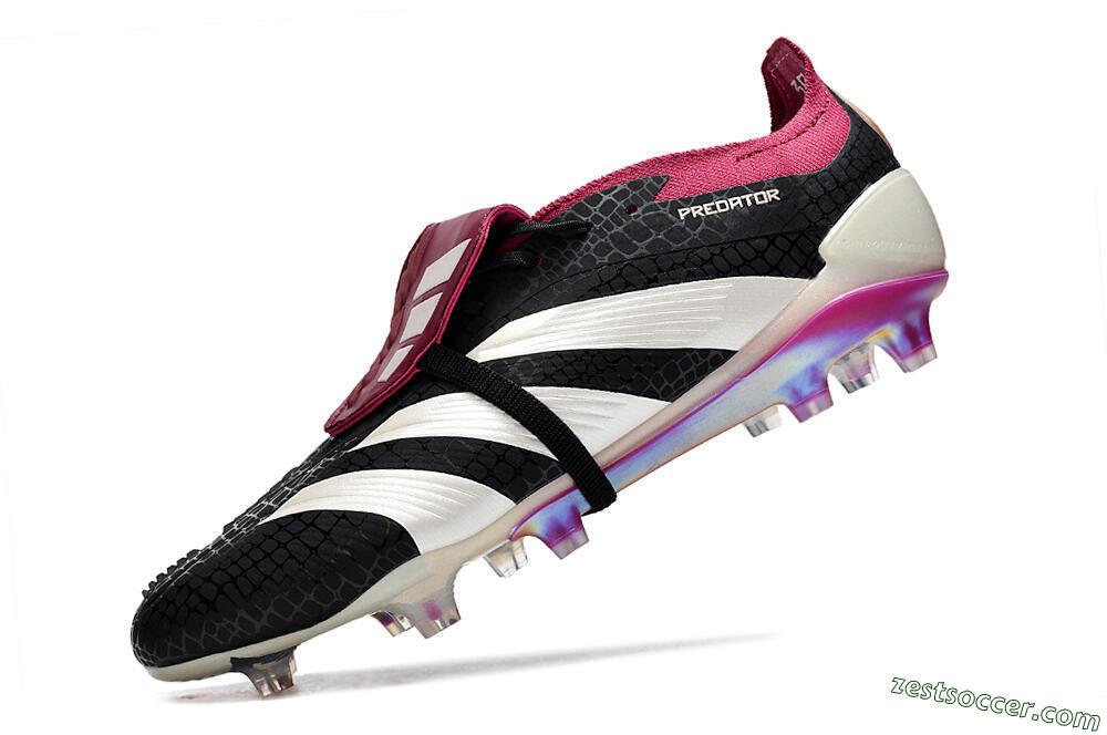 Adidas Predator Accuracy+ FG Low-Tops Soccer Cleats - Black/White/Purple 5
