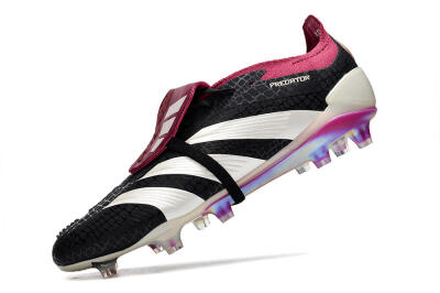 Adidas Predator Accuracy+ FG Low-Tops Soccer Cleats - Black/White/Purple