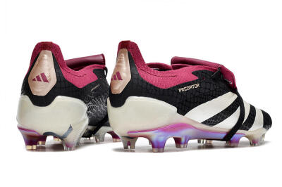 Adidas Predator Accuracy+ FG Low-Tops Soccer Cleats - Black/White/Purple