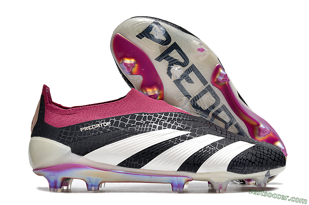 Adidas Predator Accuracy+ FG Low-Tops Soccer Cleats - Black/White/Pink 0