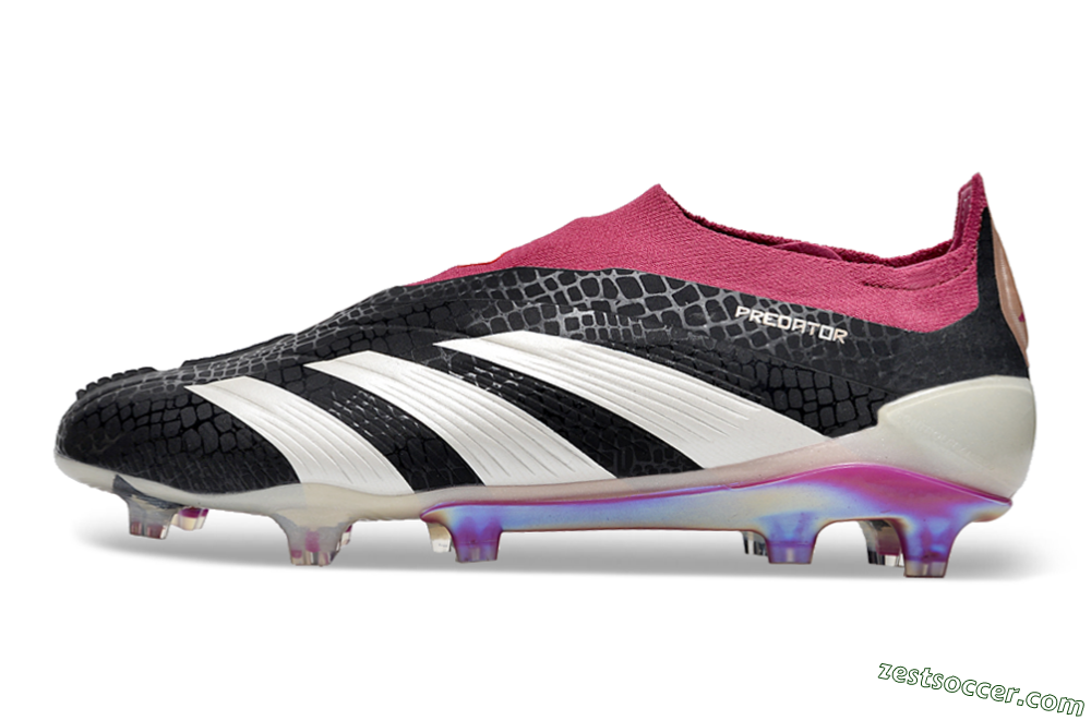 Adidas Predator Accuracy+ FG Low-Tops Soccer Cleats - Black/White/Pink 2