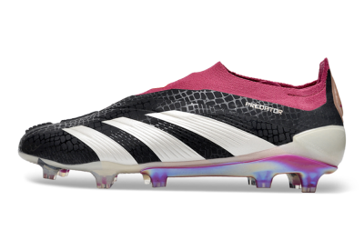 Adidas Predator Accuracy+ FG Low-Tops Soccer Cleats - Black/White/Pink