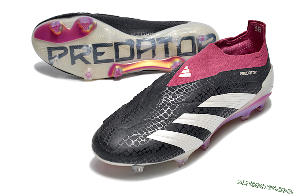 Adidas Predator Accuracy+ FG Low-Tops Soccer Cleats - Black/White/Pink 3