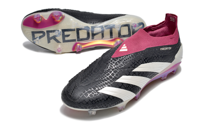 Adidas Predator Accuracy+ FG Low-Tops Soccer Cleats - Black/White/Pink