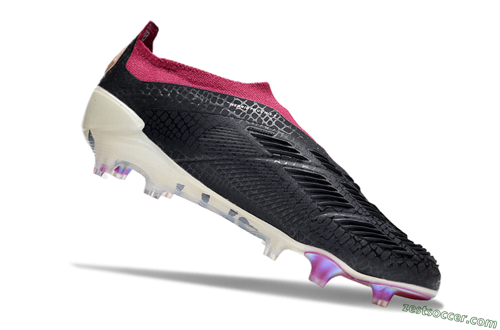 Adidas Predator Accuracy+ FG Low-Tops Soccer Cleats - Black/White/Pink 4