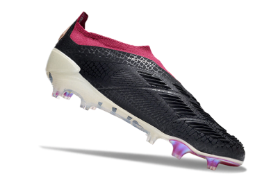 Adidas Predator Accuracy+ FG Low-Tops Soccer Cleats - Black/White/Pink