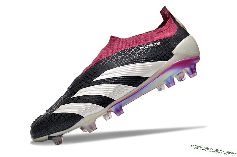 Adidas Predator Accuracy+ FG Low-Tops Soccer Cleats - Black/White/Pink 5