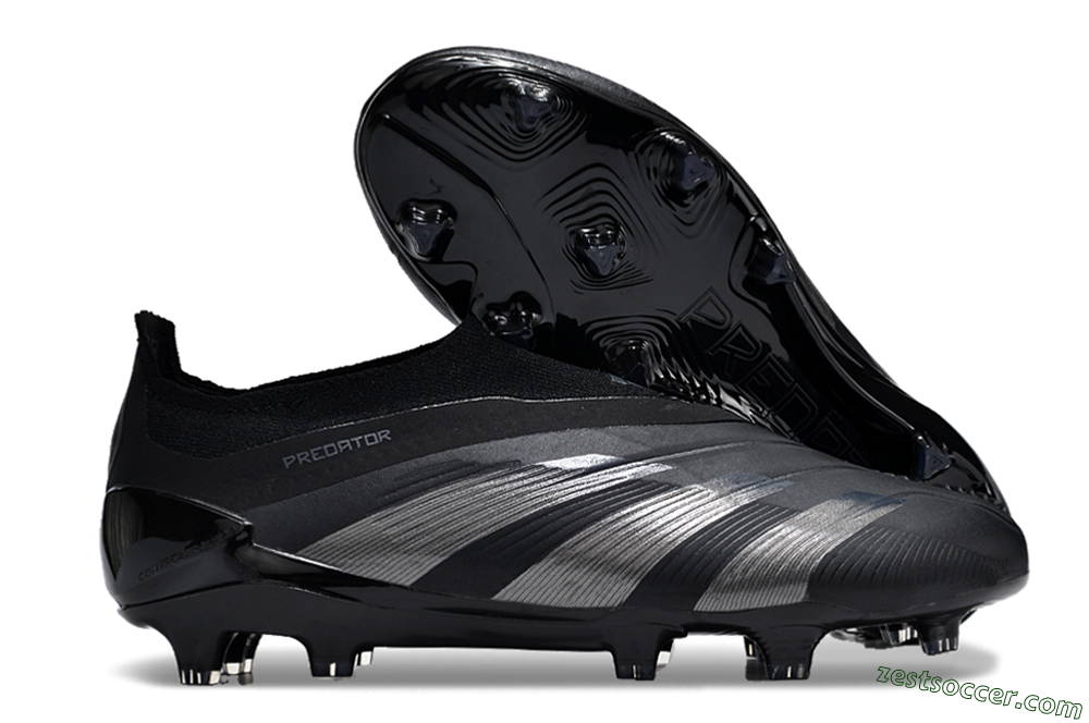 Adidas Predator Accuracy+ FG Low-Tops Soccer Cleats - Black/Dark Blue 0