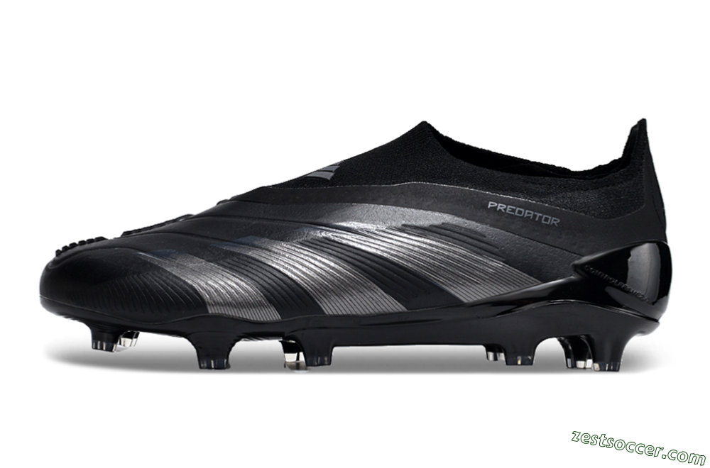 Adidas Predator Accuracy+ FG Low-Tops Soccer Cleats - Black/Dark Blue 2