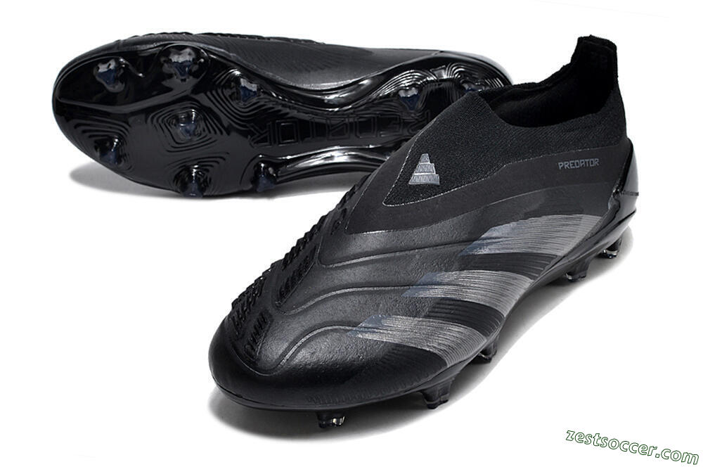 Adidas Predator Accuracy+ FG Low-Tops Soccer Cleats - Black/Dark Blue 3