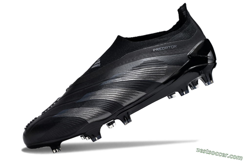 Adidas Predator Accuracy+ FG Low-Tops Soccer Cleats - Black/Dark Blue 5