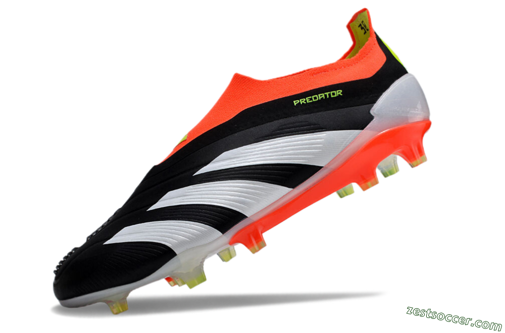 Adidas Predator Accuracy+ FG Low-Tops Soccer Cleats - Black/White/Red 5