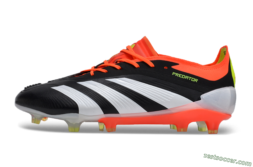 Adidas Predator Accuracy.1 FG Low-Tops Soccer Cleats - Black/White/Red 2