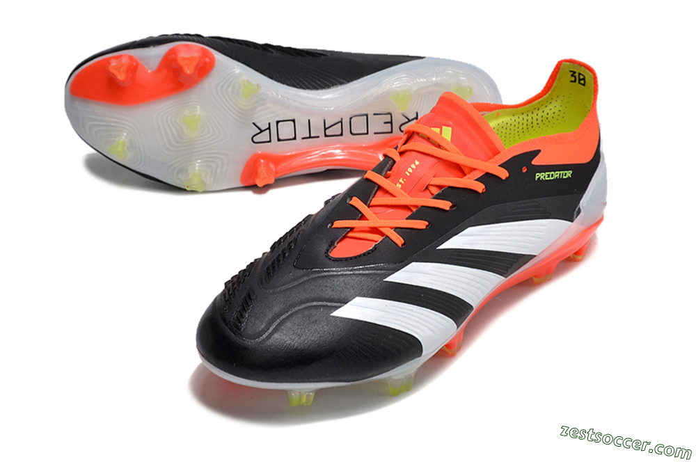 Adidas Predator Accuracy.1 FG Low-Tops Soccer Cleats - Black/White/Red 3