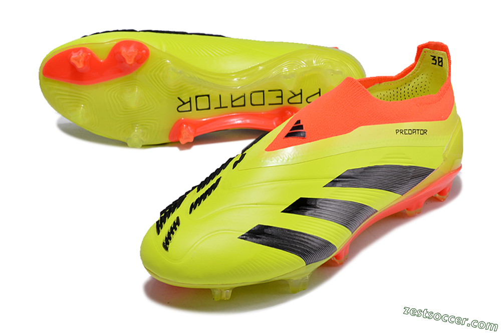 Adidas Predator Accuracy+ FG Low-Tops Soccer Cleats - Yellow/Black/Red 3