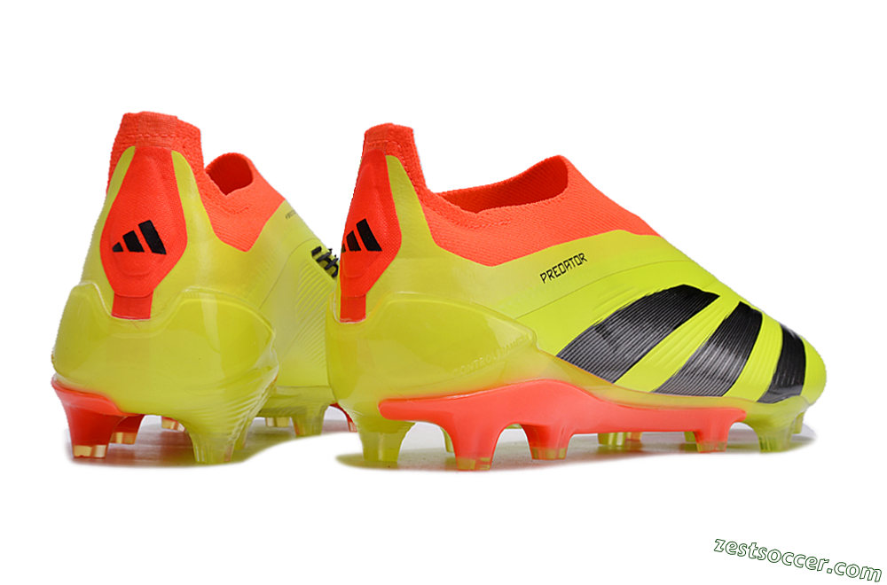 Adidas Predator Accuracy+ FG Low-Tops Soccer Cleats - Yellow/Black/Red 6