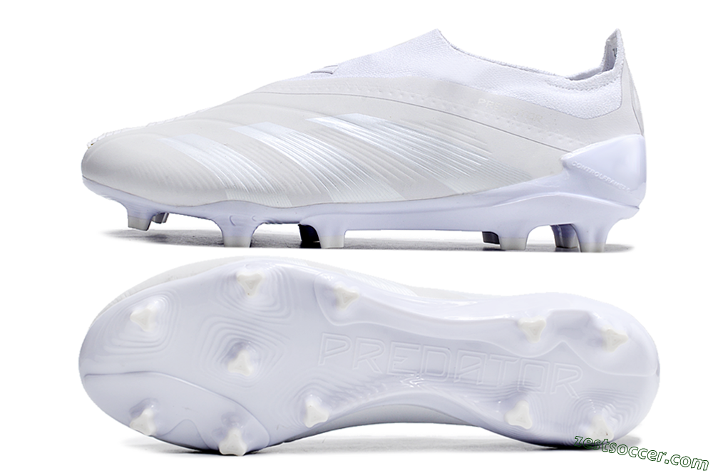 Adidas Predator Accuracy+ FG Low-Tops Soccer Cleats - White/White 1
