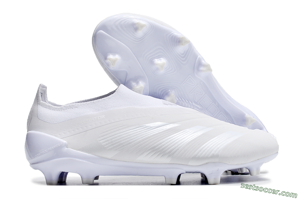 Adidas Predator Accuracy+ FG Low-Tops Soccer Cleats - White/White 0
