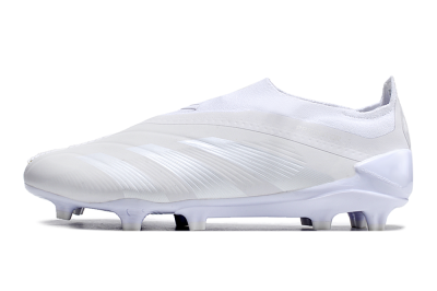 Adidas Predator Accuracy+ FG Low-Tops Soccer Cleats - White/White