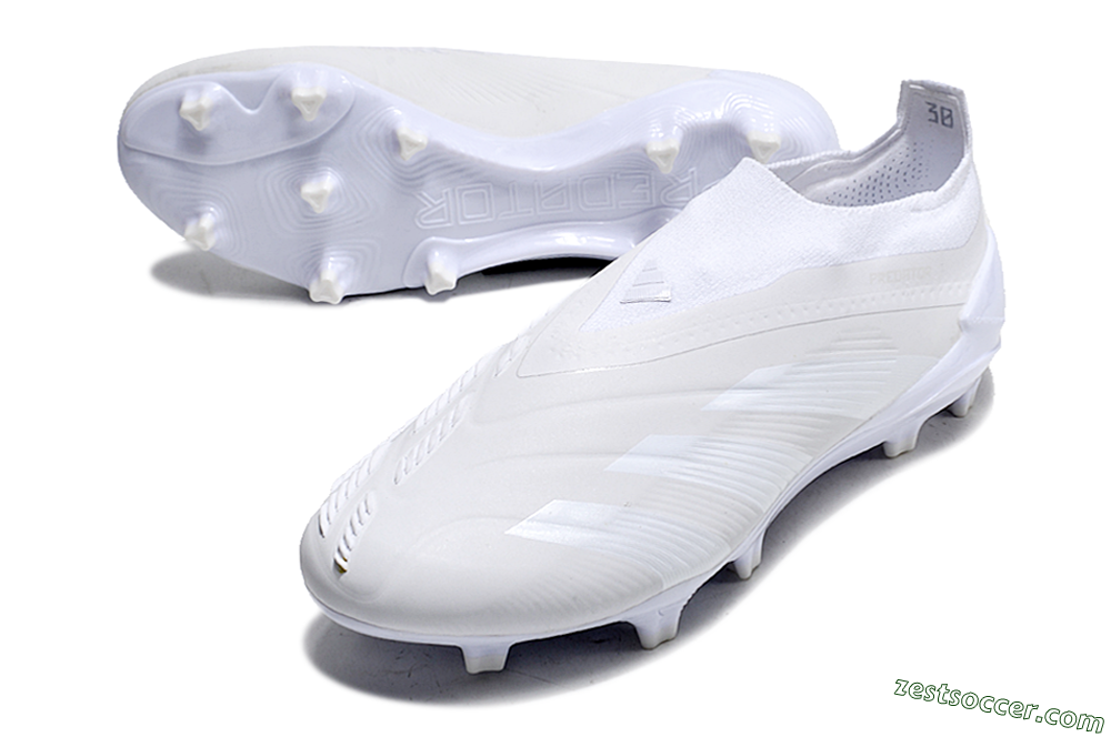 Adidas Predator Accuracy+ FG Low-Tops Soccer Cleats - White/White 3
