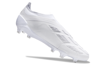 Adidas Predator Accuracy+ FG Low-Tops Soccer Cleats - White/White