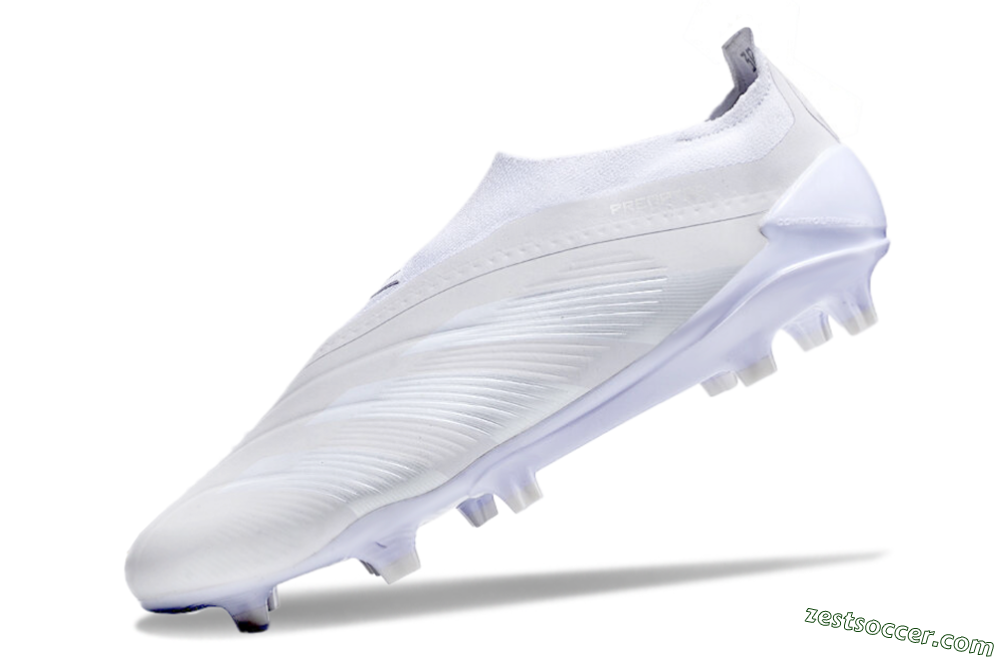Adidas Predator Accuracy+ FG Low-Tops Soccer Cleats - White/White 5