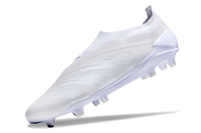 Adidas Predator Accuracy+ FG Low-Tops Soccer Cleats - White/White