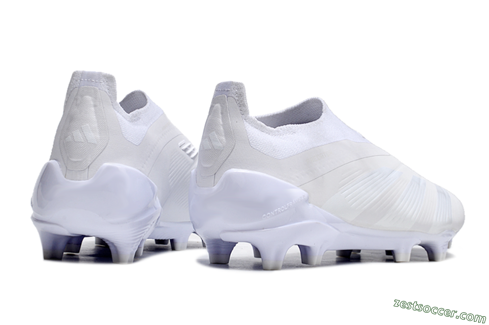 Adidas Predator Accuracy+ FG Low-Tops Soccer Cleats - White/White 6