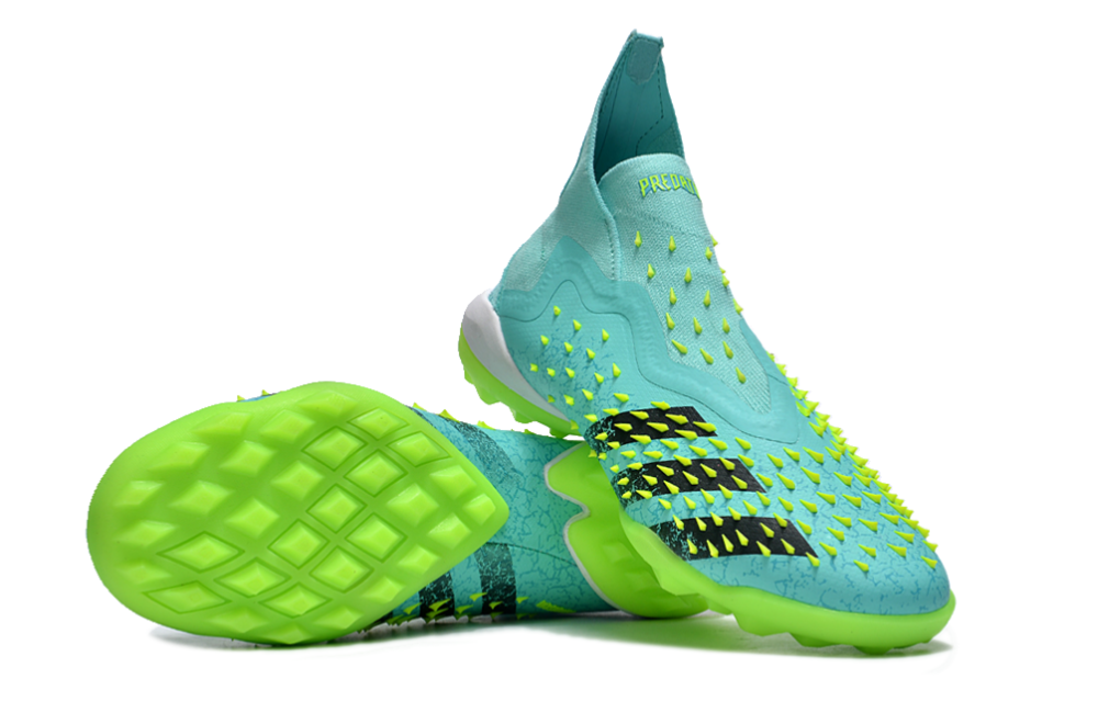 Adidas Predator Freak+ TF High-Tops Soccer Shoes - Blue/Black/Yellow 3