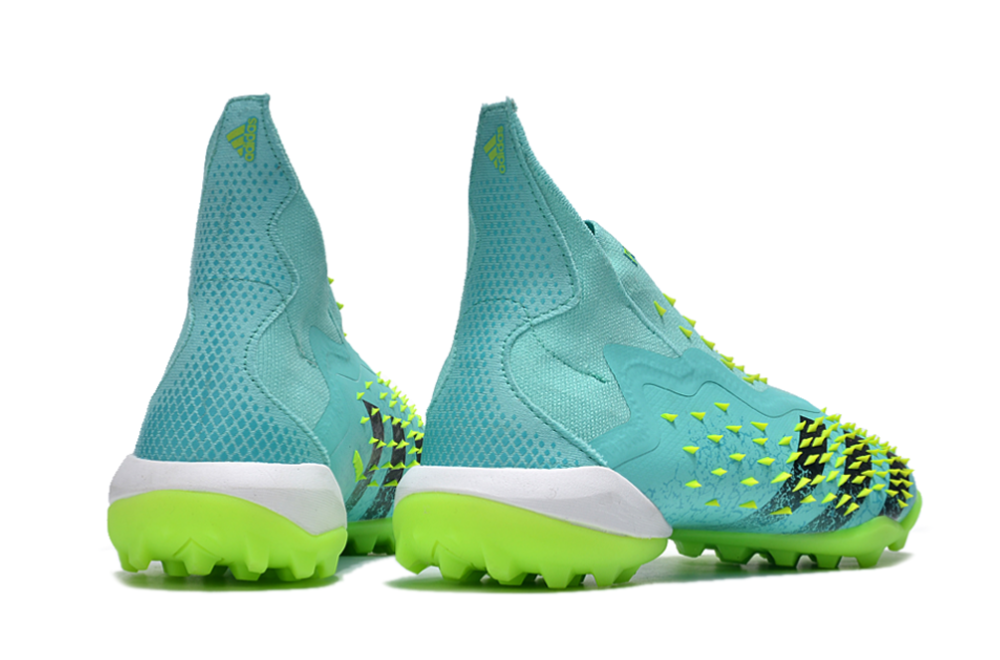 Adidas Predator Freak+ TF High-Tops Soccer Shoes - Blue/Black/Yellow 6