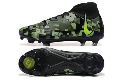Nike Phantom Luna Elite NU FG High-Tops Soccer Cleats - Black/Camo/Yellow